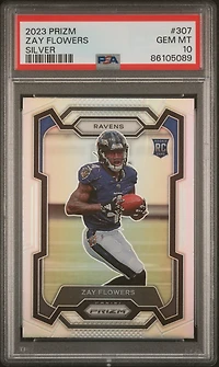 2023 Panini Prizm 307 Zay Flowers Silver Prizm PSA 10