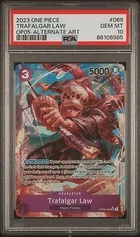2023 One Piece Awakening Of The New Era 069 Trafalgar Law Alternate Art PSA 10