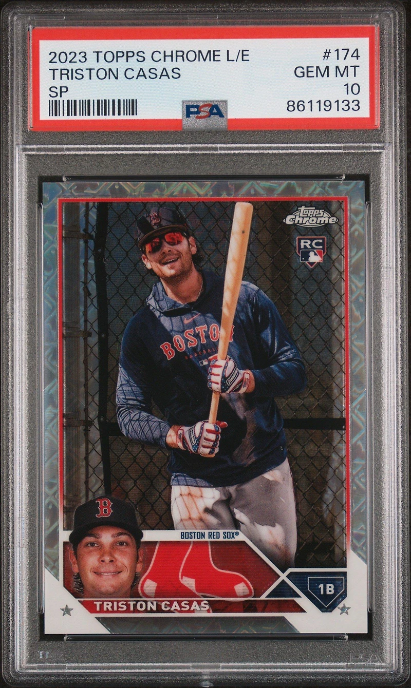 2023 Topps Chrome Logofractor Edition 174 Triston Casas PSA 10