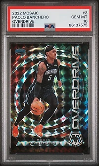 2022 Panini Mosaic Overdrive 3 Paolo Banchero PSA 10