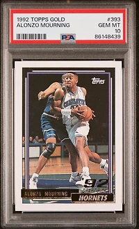 1992 Topps Gold 393 Alonzo Mourning PSA 10