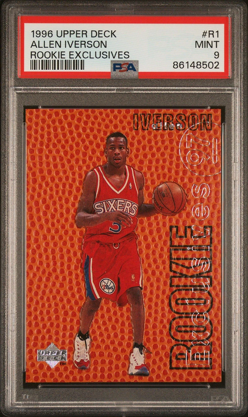 1996 Upper Deck Rookie Exclusives R1 Allen Iverson PSA 9