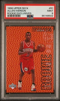 1996 Upper Deck Rookie Exclusives R1 Allen Iverson PSA 9