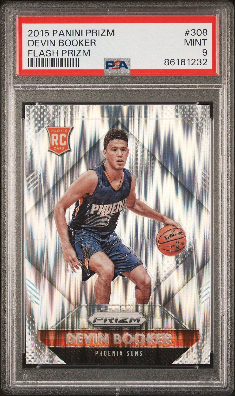 2015 Panini Prizm 308 Devin Booker Flash Prizm PSA 9