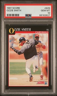 1991 Score 825 Ozzie Smith PSA 10