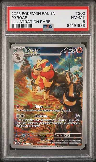 2023 Pokemon Pal En-paldea Evolved 200 Pyroar Illustration Rare PSA