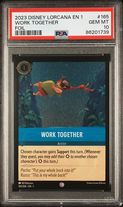 2023 Disney Lorcana En 1-the First Chapter 165 Work Together Foil PSA