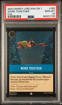 2023 Disney Lorcana En 1-the First Chapter 165 Work Together Foil PSA
