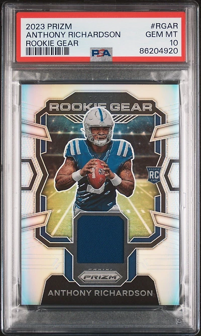 2023 Panini Prizm Rookie Gear Rgar Anthony Richardson PSA 10