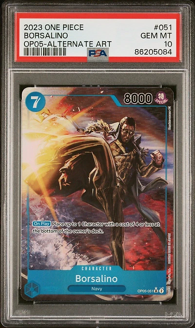 2023 One Piece Awakening Of The New Era 051 Borsalino Alternate Art PSA 10