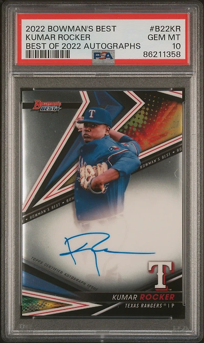 2022 Bowman's Best Best Of 2022 Autographs B22kr Kumar Rocker PSA 10