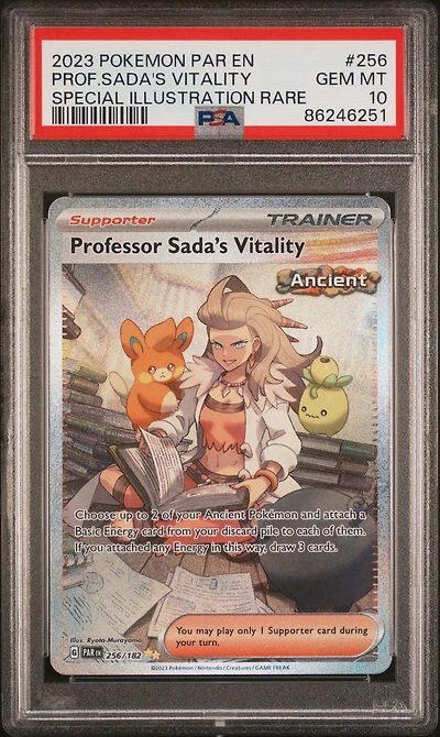 2023 Pokemon Par En-paradox Rift 256 Professor Sada's Vitality Special Illustration Rare PSA