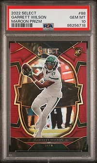 2022 Panini Select 88 Garrett Wilson Maroon Prizm PSA 10