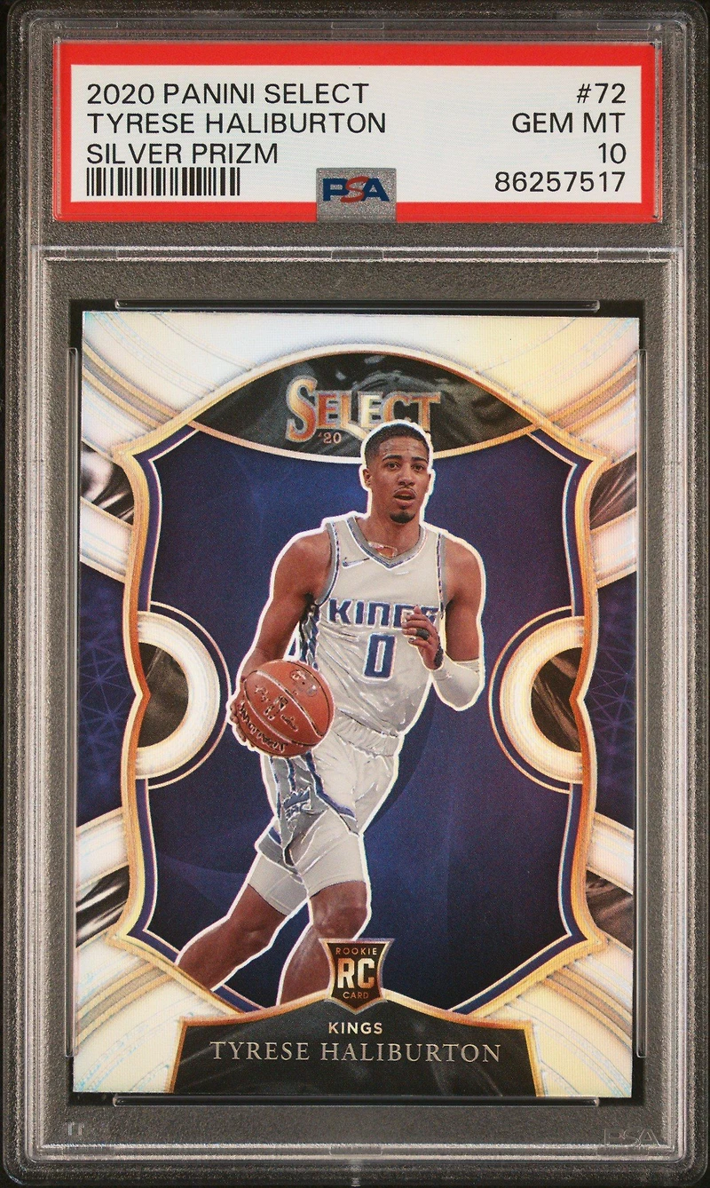 2020 Panini Select 72 Tyrese Haliburton Silver Prizm PSA 10