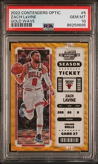 2022 Panini Contenders Optic 5 Zach Lavine PSA 10