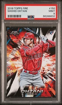 2018 Topps Fire 150 Shohei Ohtani PSA 9
