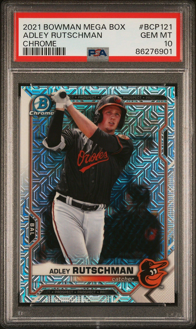2021 Bowman Mega Box Chrome Bcp121 Adley Rutschman PSA 10