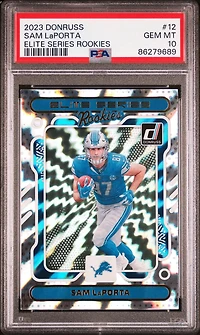 2023 Panini Donruss Elite Series Rookies 12 Sam Laporta PSA 10