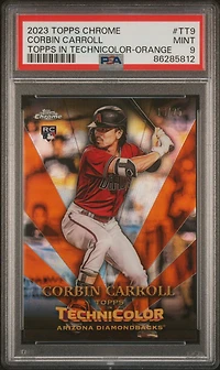 2023 Topps Chrome Topps In Technicolor Tt9 Corbin Carroll Orange Refractor PSA 9