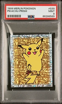 1999 Merlin Pokemon S30 Pikachu-prism PSA 9