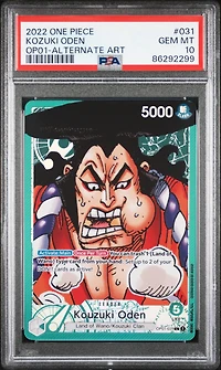 2022 One Piece Op01-romance Dawn 031 Kozuki Oden Alternate Art PSA 10