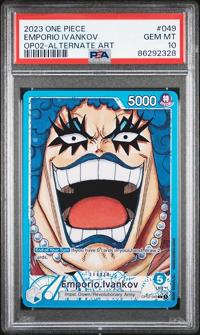 2023 One Piece Paramount War Emporio Ivankov Alternate Art PSA 10