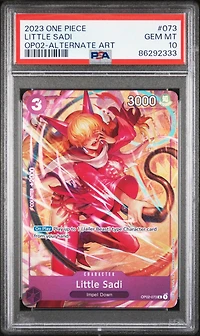 2023 One Piece Paramount War 073 Little Sadi Alternate Art PSA 10
