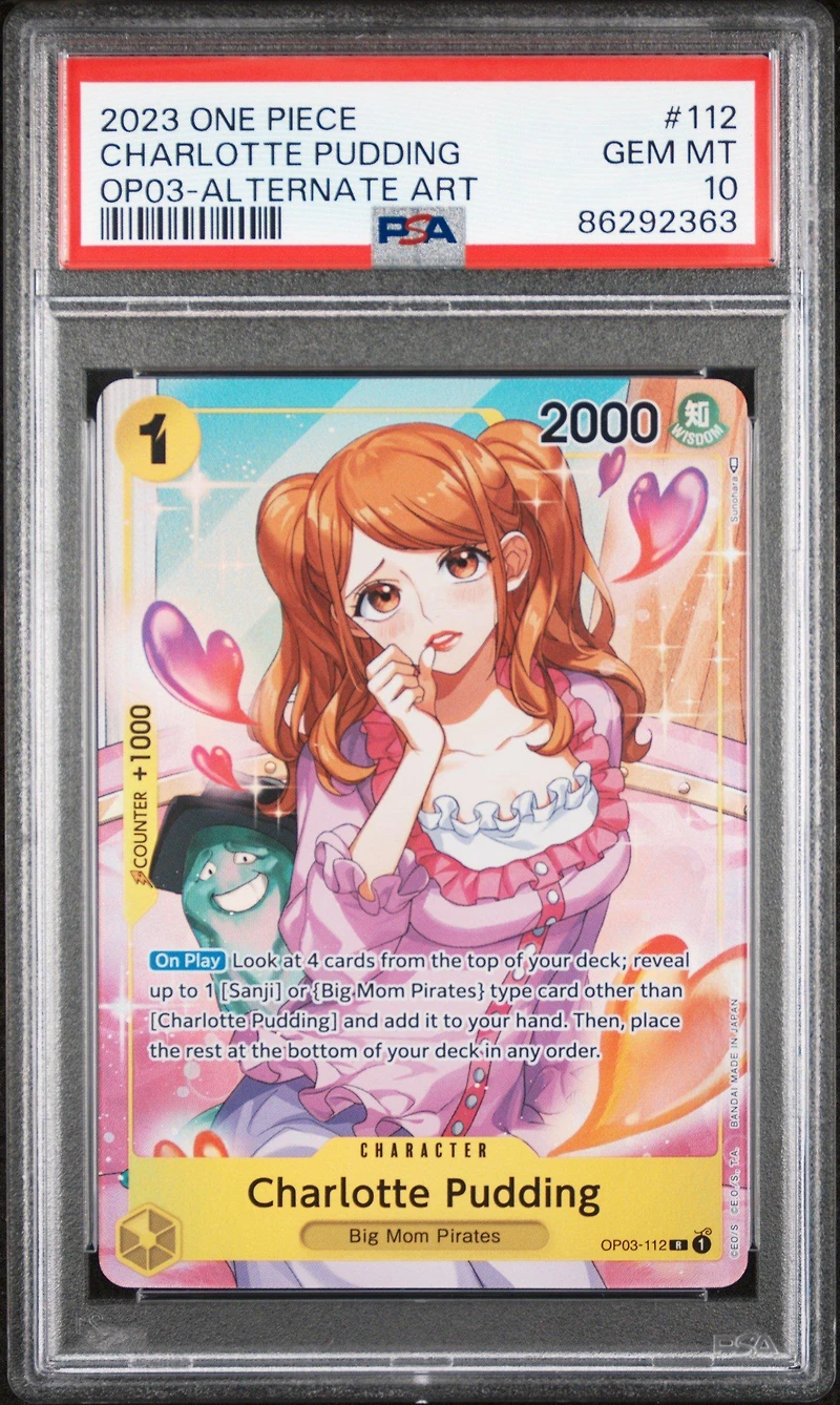 2023 One Piece Pillars Of Strength 112 Charlotte Pudding Alternate Art PSA 10