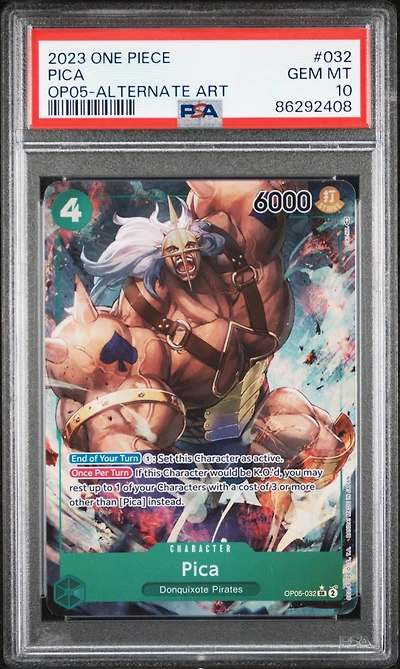 2023 One Piece Awakening Of The New Era 032 Pica Alternate Art PSA 10