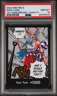 2023 One Piece 1st Anniversary Don!! Card Pack  Don!! Card Yamato PSA 10