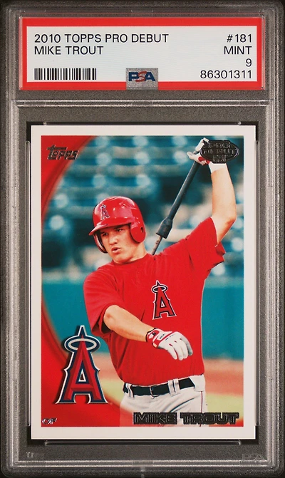 2010 Topps Pro Debut 181 Mike Trout PSA 9