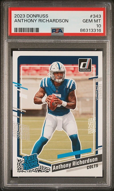 2023 Panini Donruss 343 Anthony Richardson PSA 10