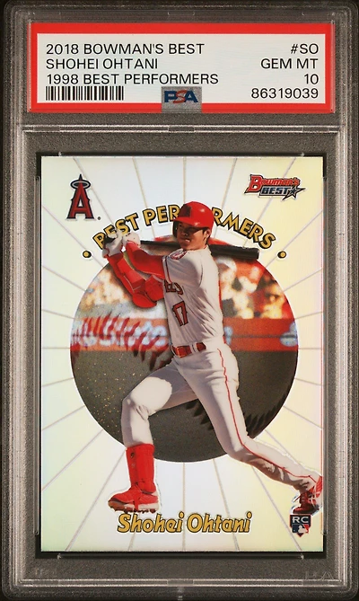 2018 Bowman's Best 1998 Best Performers So Shohei Ohtani PSA 10