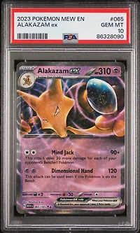 2023 Pokemon Mew En-151 065 Alakazam Ex PSA 10