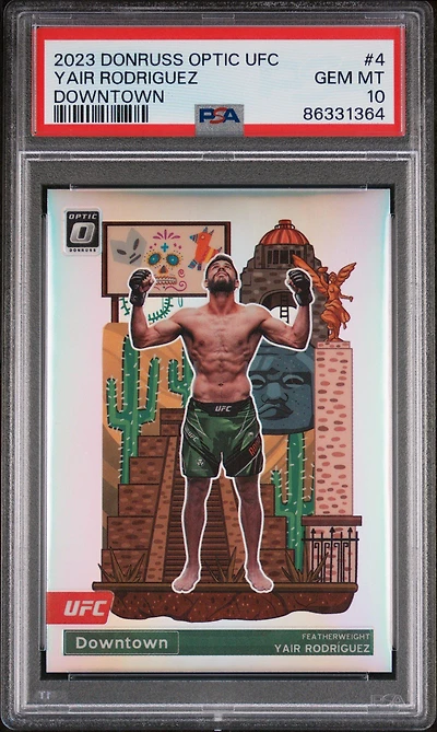 2023 Panini Donruss Optic Ufc Downtown 4 Yair Rodriguez PSA 10