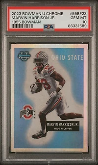 2023 Bowman University Chrome 1955 Bowman 55bf23 Marvin Harrison Jr. PSA 10