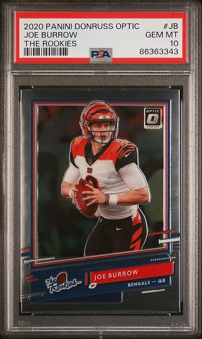 2020 Panini Donruss Optic The Rookies Jb Joe Burrow PSA 10