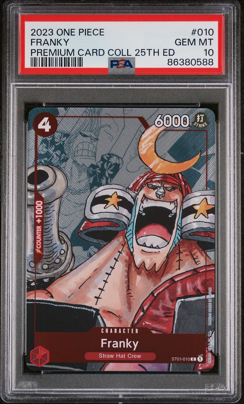 2023 One Piece Premium Bandai Premium Card Collection 25th Edition 010 Franky PSA 10