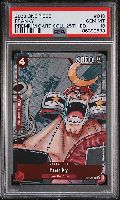 2023 One Piece Premium Bandai Premium Card Collection 25th Edition 010 Franky PSA 10