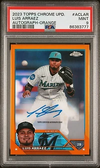 2023 Topps Chrome Update Autograph Aclar Luis Arraez Refractor PSA