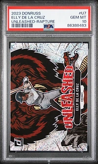 2023 Panini Donruss Unleashed U7 Elly De La Cruz Rapture PSA 10