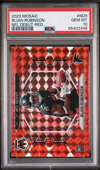 2023 Panini Mosaic Nfl Debut Nd9 Bijan Robinson PSA 10