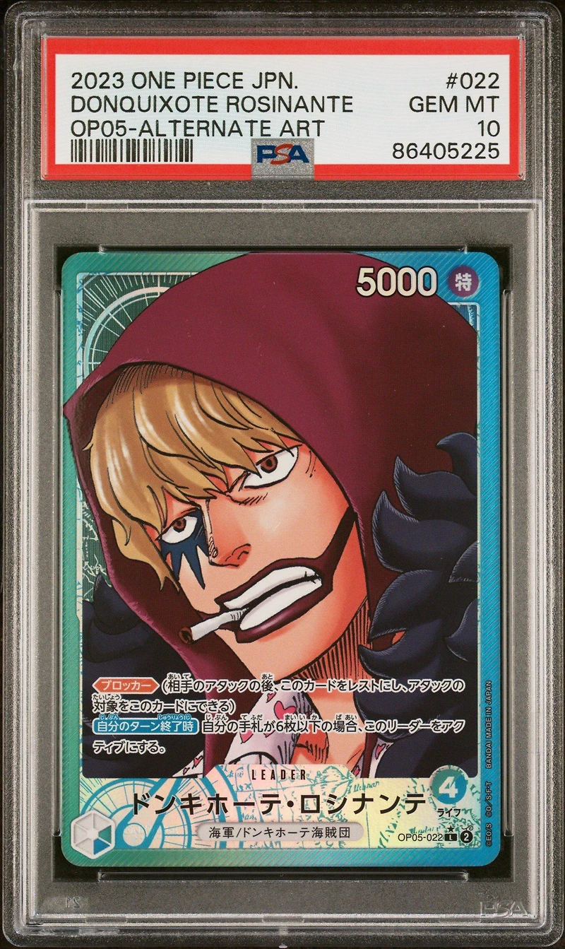 2023 One Piece Japanese Awakening Of The New Era 022 Donquixote Rosinante Alternate Art PSA 10