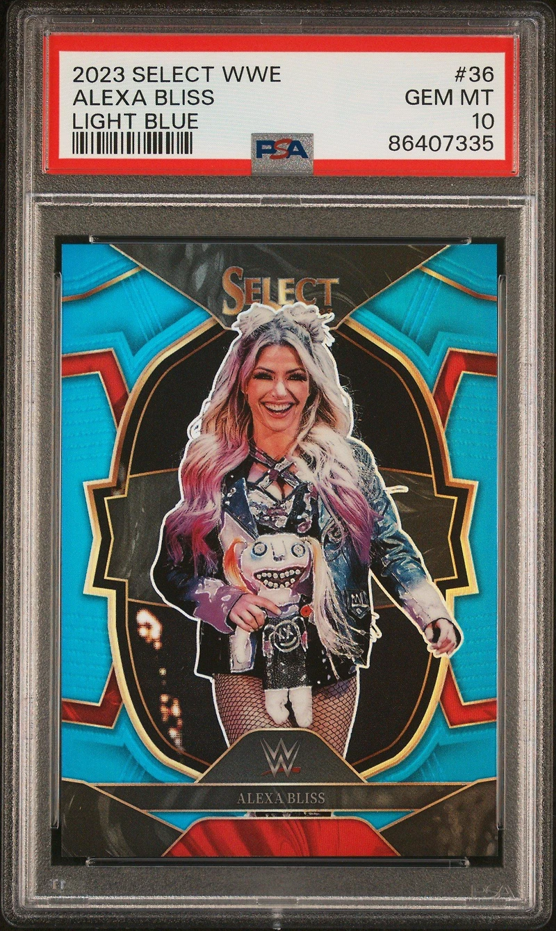 2023 Panini Select Wwe 36 Alexa Bliss Light Blue Prizm PSA 10