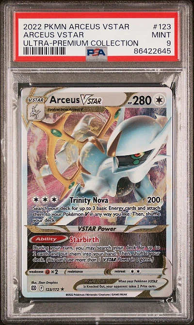 2022 Pokemon Arceus Vstar Ultra-premium Collection 123 Arceus Vstar PSA 9