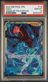 2023 One Piece Japanese Op06-wings Of The Captain 119 Sanji PSA 10
