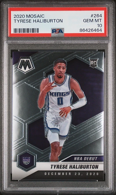 2020 Panini Mosaic 264 Tyrese Haliburton PSA 10