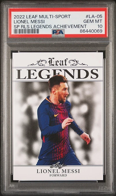 2022 Leaf Multi-sport Special Release Legends Achievement La-05 Lionel Messi PSA 10