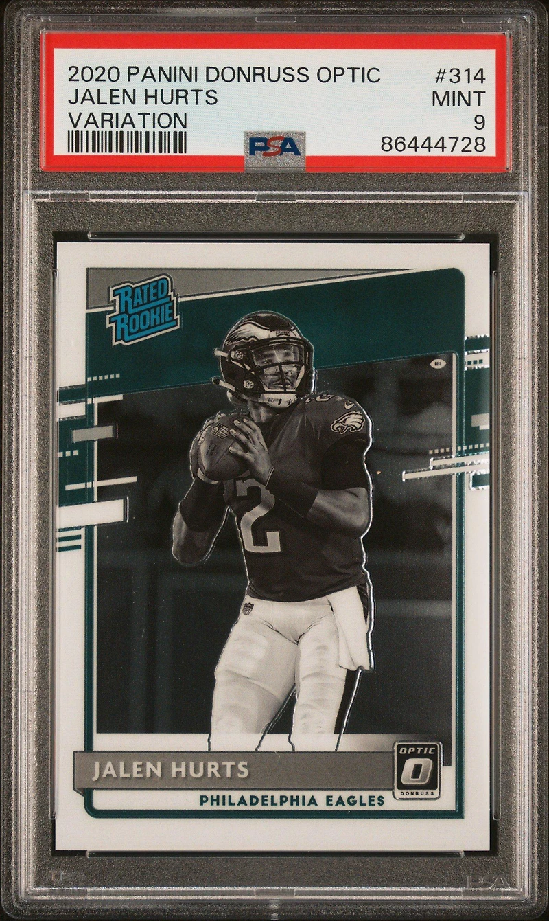 2020 Panini Donruss Optic 314 Jalen Hurts Variation PSA 9