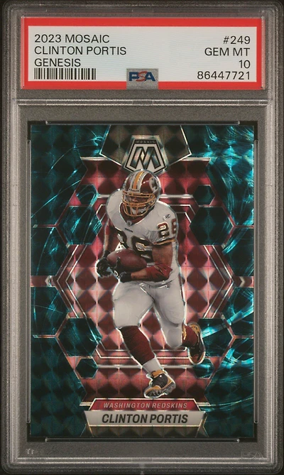 2023 Panini Mosaic 249 Clinton Portis Genesis PSA 10